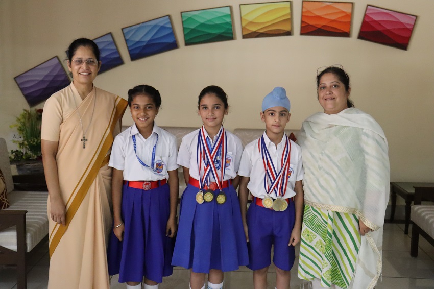 LAURELS AT SKATING COMPETITION