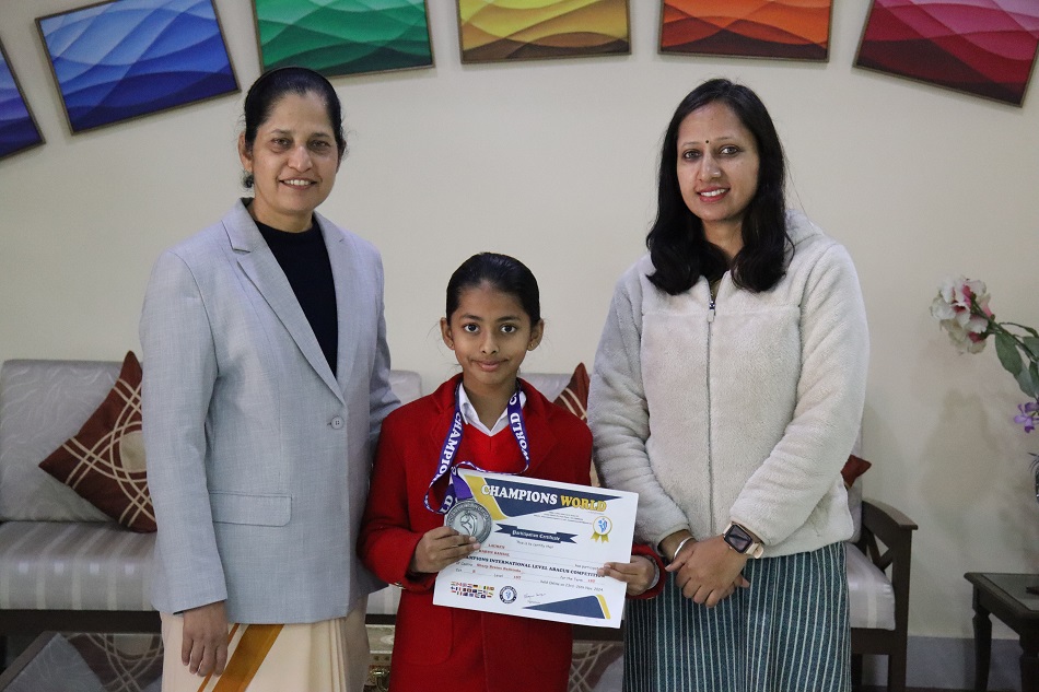 SILVER MEDAL IN INTERNATIONAL LEVEL ABACUS COMPETITION