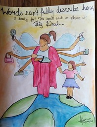 POSTER MAKING ON MOTHER'S DAY