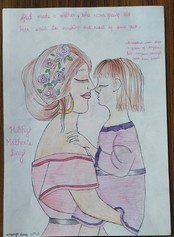 POSTER MAKING ON MOTHER'S DAY